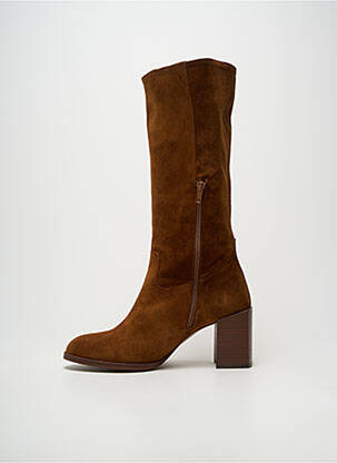 Bottes talon bottier talon de 7 à 9cm marron REQINS femme