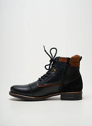 Bottines/boots fermeture zip et lacets talon bas noir COTEMER homme