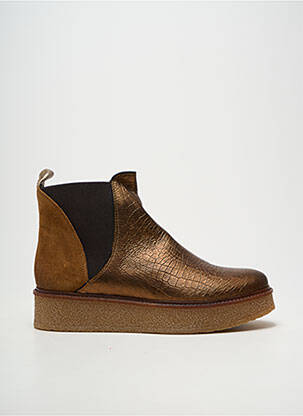 Bottines/boots bout rond talon de 4 à 6cm marron MKD femme