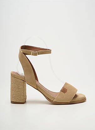 Sandales/nu pieds fermeture bride(s) talon de 4 à 6cm beige POPA femme