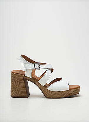Sandales/nu pieds semi compensé talon de 7 à 9cm blanc OH ! MY SANDALS femme