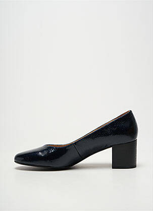 Escarpins matière lisse talon de 4 à 6cm bleu EMILIE KARSTON femme