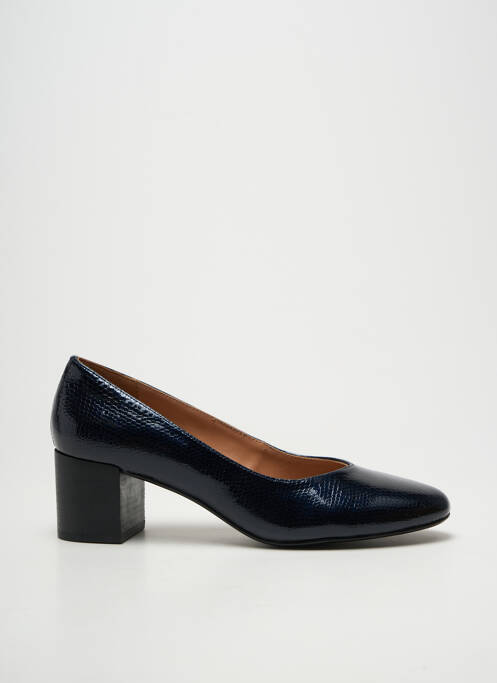 Escarpins matière lisse talon de 4 à 6cm bleu EMILIE KARSTON femme