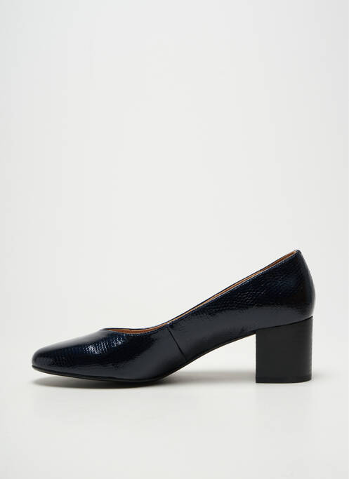 Escarpins matière lisse talon de 4 à 6cm bleu EMILIE KARSTON femme