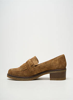 Mocassins bout rond talon de 4 à 6cm marron GEO-REINO femme