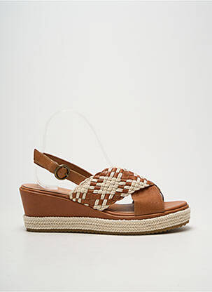 Sandales/nu pieds talon compensé talon de 4 à 6cm marron EMILIE KARSTON femme