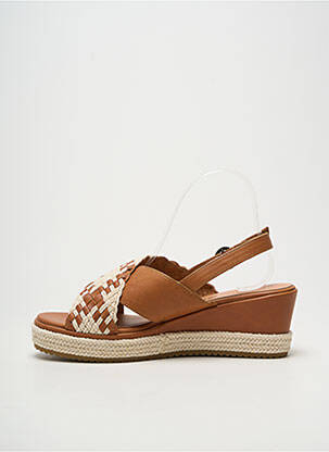 Sandales/nu pieds talon compensé talon de 4 à 6cm marron EMILIE KARSTON femme