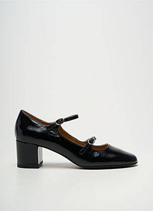 Escarpins tissage satiné talon de 4 à 6cm noir EMILIE KARSTON femme
