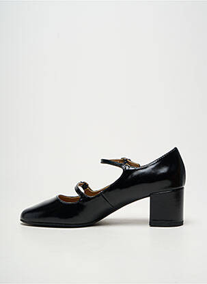 Escarpins tissage satiné talon de 4 à 6cm noir EMILIE KARSTON femme