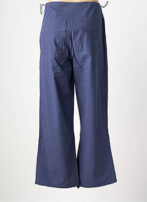 Pantalon droit tissage popeline taille normale bleu URBAN BY ALEMBIKA femme
