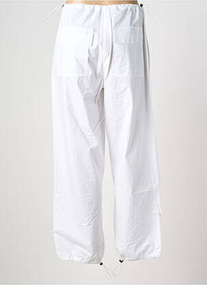 Pantalon droit tissage popeline taille normale blanc URBAN BY ALEMBIKA femme
