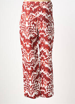 Pantalon droit tissage crêpe taille normale orange ZYGA femme