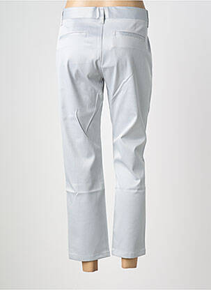Pantalon chino fermeture zippée sous rabat avec crochet taille normale argent PLEASE femme