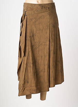 Jupe longue coupe asymétrique marron CPC femme