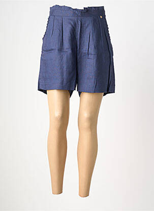 Short taille à pinces taille haute bleu YES.ZEE femme