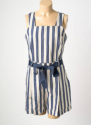 Combishort poches fines bretelles bleu YES.ZEE femme