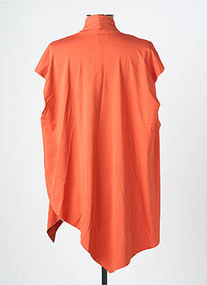 Gilet sans manche col v orange OZAI N KU femme