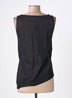 Top tissage jersey sans manche noir KUIT KUIT femme