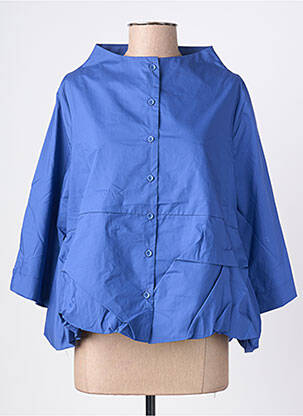 Veste casual fermeture boutonnée sur le devant bleu OZAI N KU femme