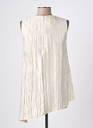 Tunique sans manche col rond beige OZAI N KU femme