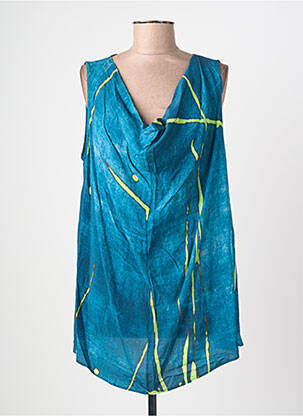 Top stretch sans manche vert OZAI N KU femme