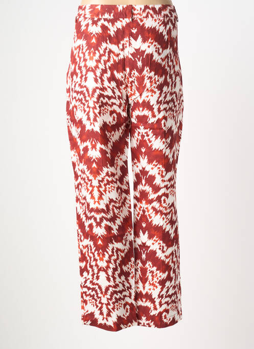 Pantalon droit tissage crêpe taille normale orange ZYGA femme