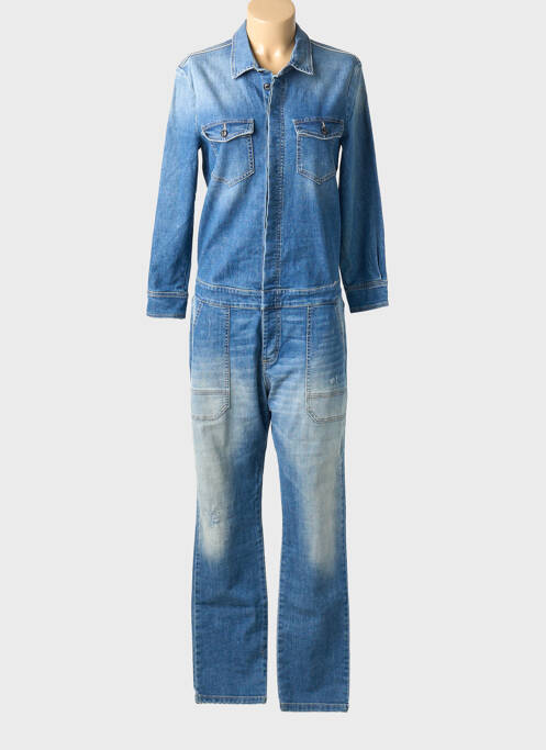 Combi-pantalon poches manches longues bleu PLEASE femme
