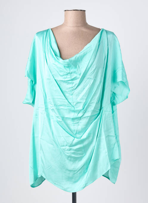 Top stretch manches courtes bleu OZAI N KU femme
