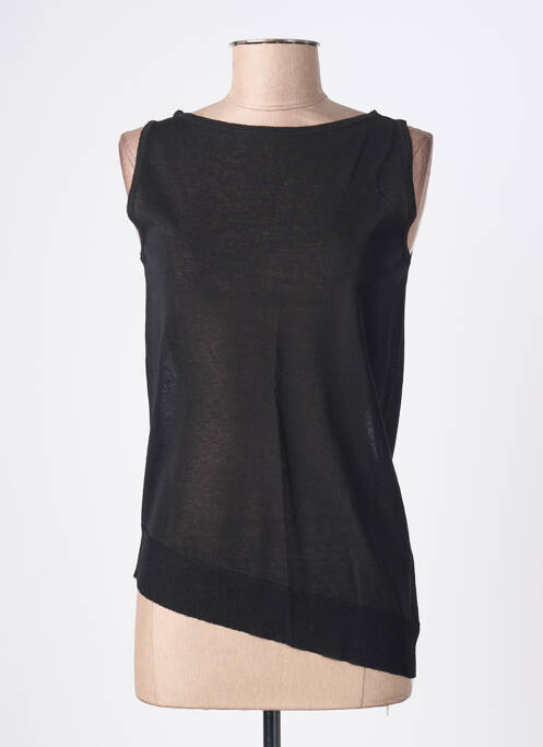 Top tissage jersey sans manche noir KUIT KUIT femme