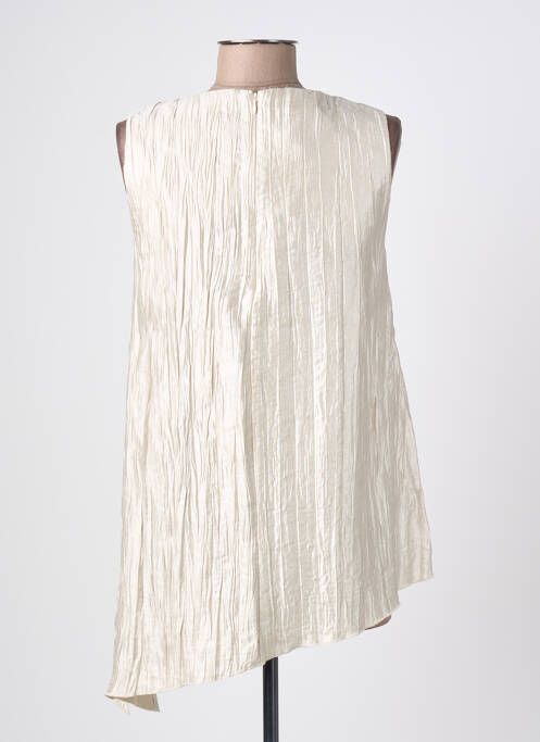 Tunique sans manche col rond beige OZAI N KU femme