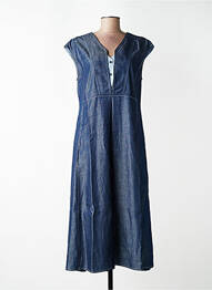Robe longue manches courtes manches courtes bleu CPC femme