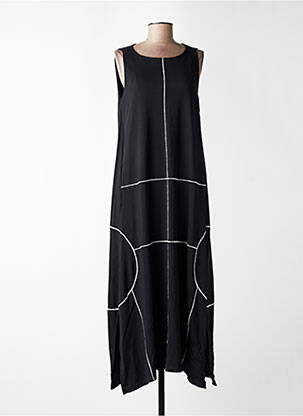 Robe longue sans manche sans manche noir OZAI N KU femme