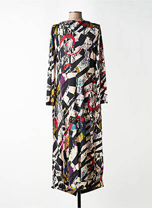 Robe longue manches longues manches longues noir KOZAN femme