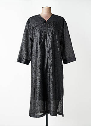 Robe mi-longue manches 3/4 manches 3/4 noir CPC femme