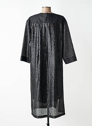 Robe mi-longue manches 3/4 manches 3/4 noir CPC femme