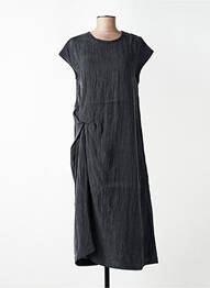 Robe mi-longue manches courtes manches courtes gris CPC femme
