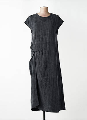 Robe mi-longue manches courtes manches courtes gris CPC femme
