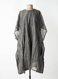 Robe mi-longue manches courtes manches courtes gris CPC femme