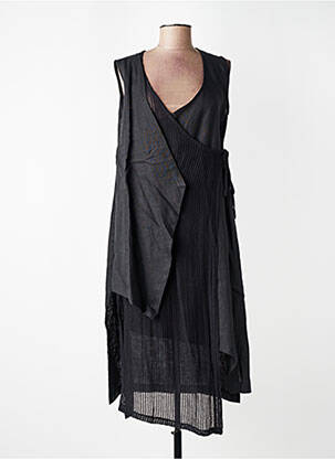 Robe mi-longue sans manche sans manche noir LOTUS EATERS femme