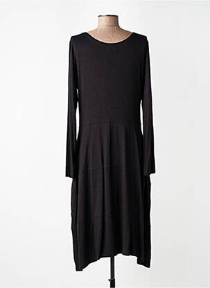 Robe mi-longue manches longues manches longues noir COMPLETO femme