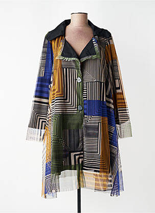 Trench fermeture boutonnée sur le devant sans capuche noir KOZAN femme
