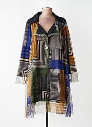 Trench fermeture boutonnée sur le devant sans capuche noir KOZAN femme