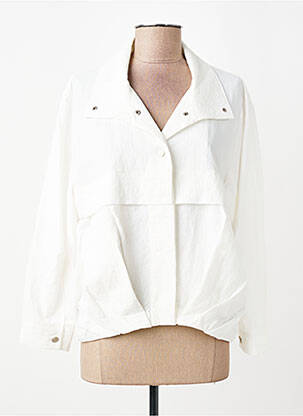 Veste casual fermeture boutonnée sur le devant blanc CPC femme