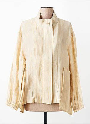 Veste casual col rond beige CPC femme