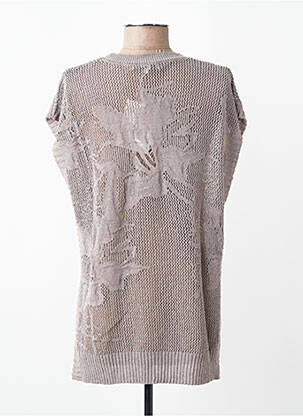 Top imprimé fantaisie manches courtes marron CPC femme