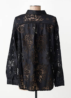 Chemisier coupe cintrée manches longues noir ORFEO femme