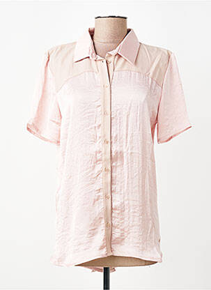 Chemisier coupe droite manches courtes rose YES.ZEE femme