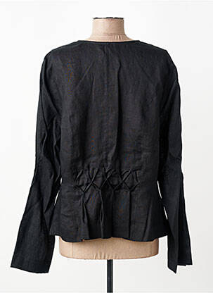 Veste casual col rond noir HEBBEDING femme