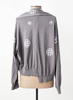 Gilet manches longues coupe cintrée gris CPC femme