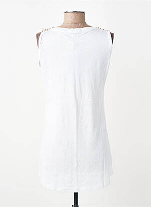 Débardeur coupe cintrée sans manche blanc YES.ZEE femme